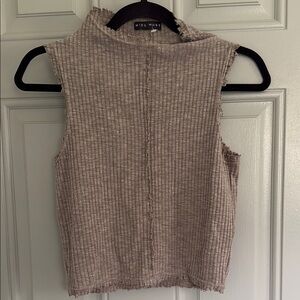 Women's Tan Sleeveless Top